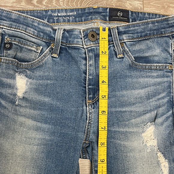 AG Adriano Goldschmied The Middi Ankle Mid Rise Legging Ankle Denim Jeans 24R - Picture 10 of 16